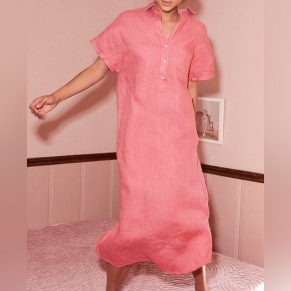 NEW GRAYSON FRANK AND EILEEN Full Length Dress Sz 3 (M) 100% Linen The Artist - Picture 3 of 16